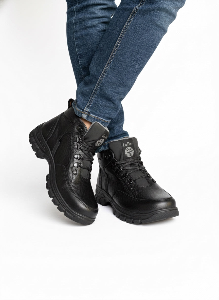 Bota Casual Caballero Piel Negro 031