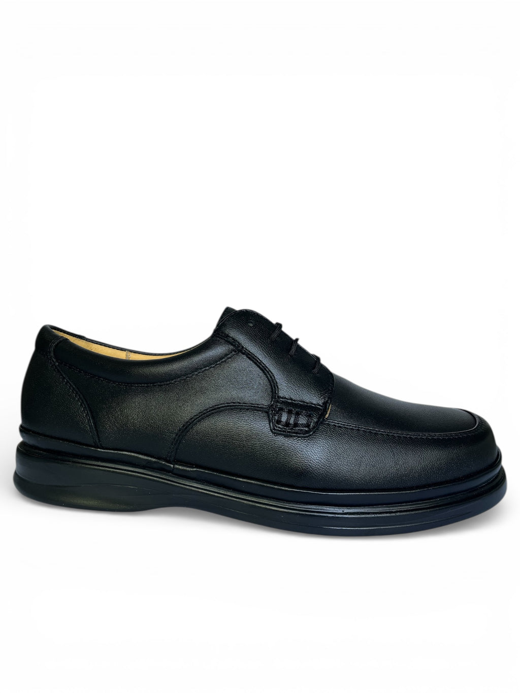 Zapato Casual Caballero para diabético Piel Suave Negro 001