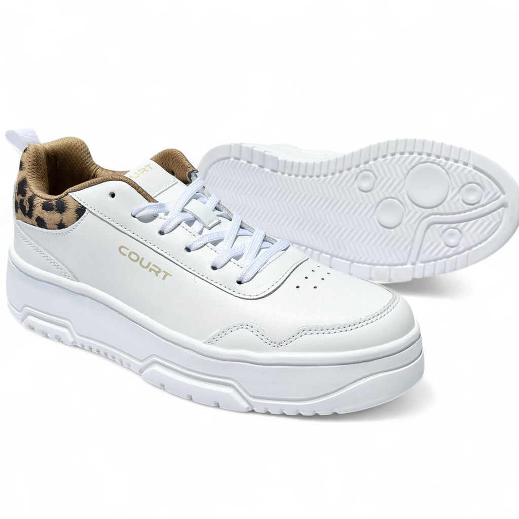 Teni Court Deportivo Piel Dama Blanco 254J