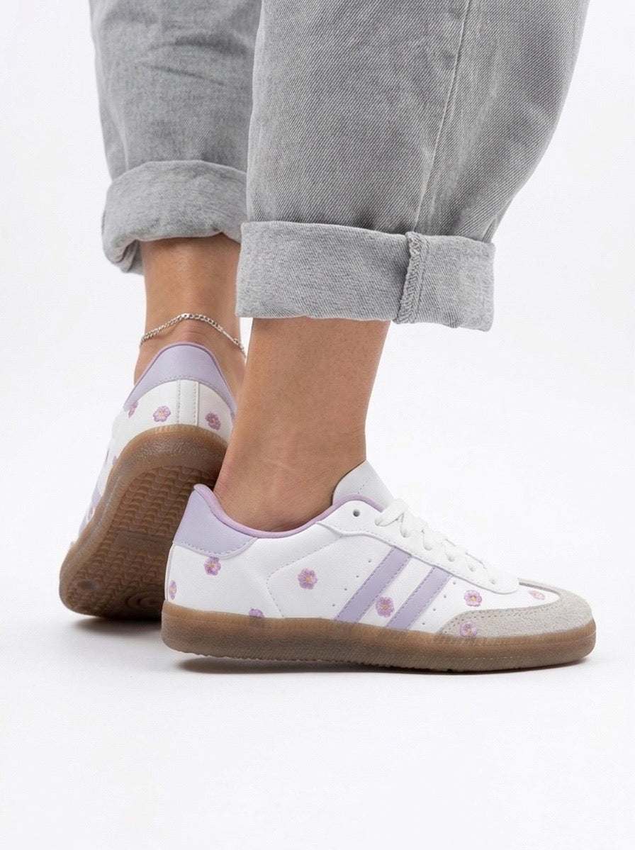 Teni Elfa Blanco Lila Flowers