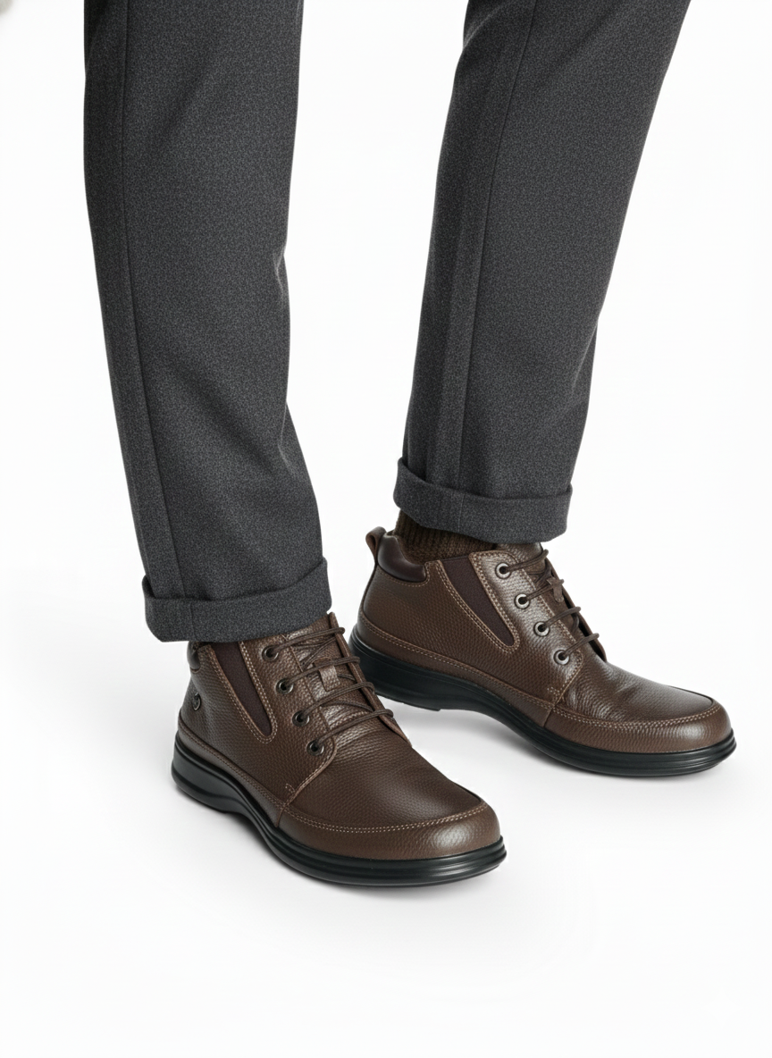 Bota Casual Caballero Piel Chocolate 2592