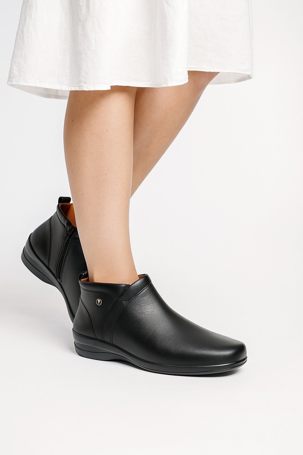 Bota Confort Mujer Piel Negro 8073