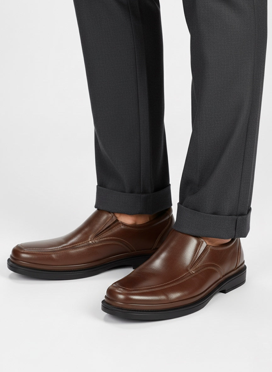 Zapato Casual Caballero Choclo Piel Café 36100