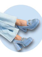 Tacones Leonor Azul
