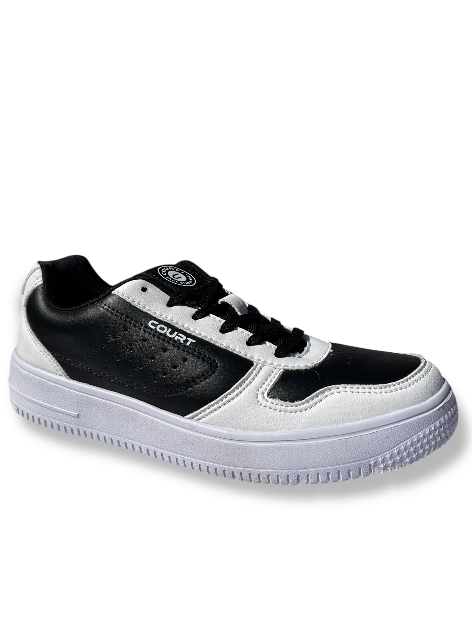 Teni Court Deportivo Piel Dama Blanco Negro 2378J