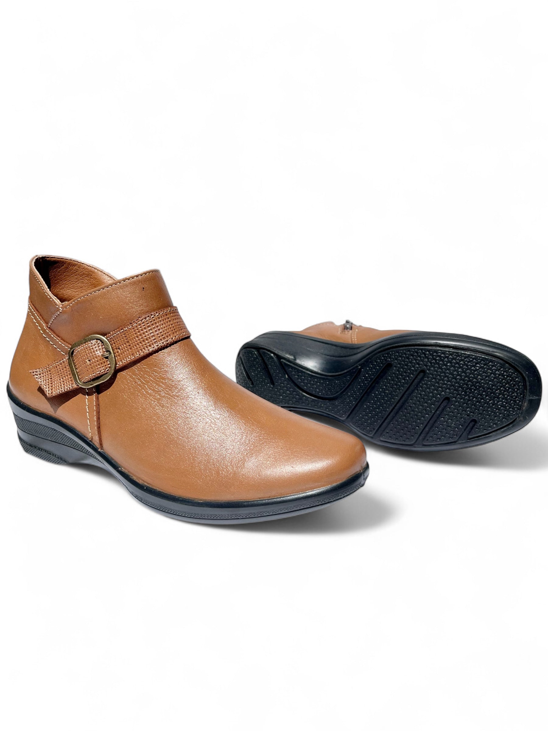 Bota Confort Mujer Piel Café 8077