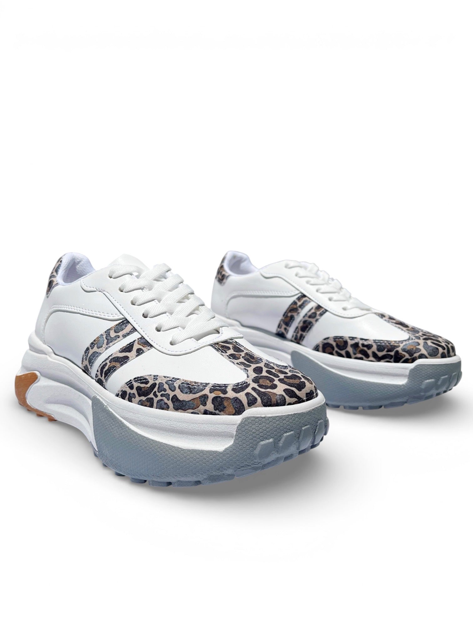 Teni Plataforma Blanco Print Leo 1040