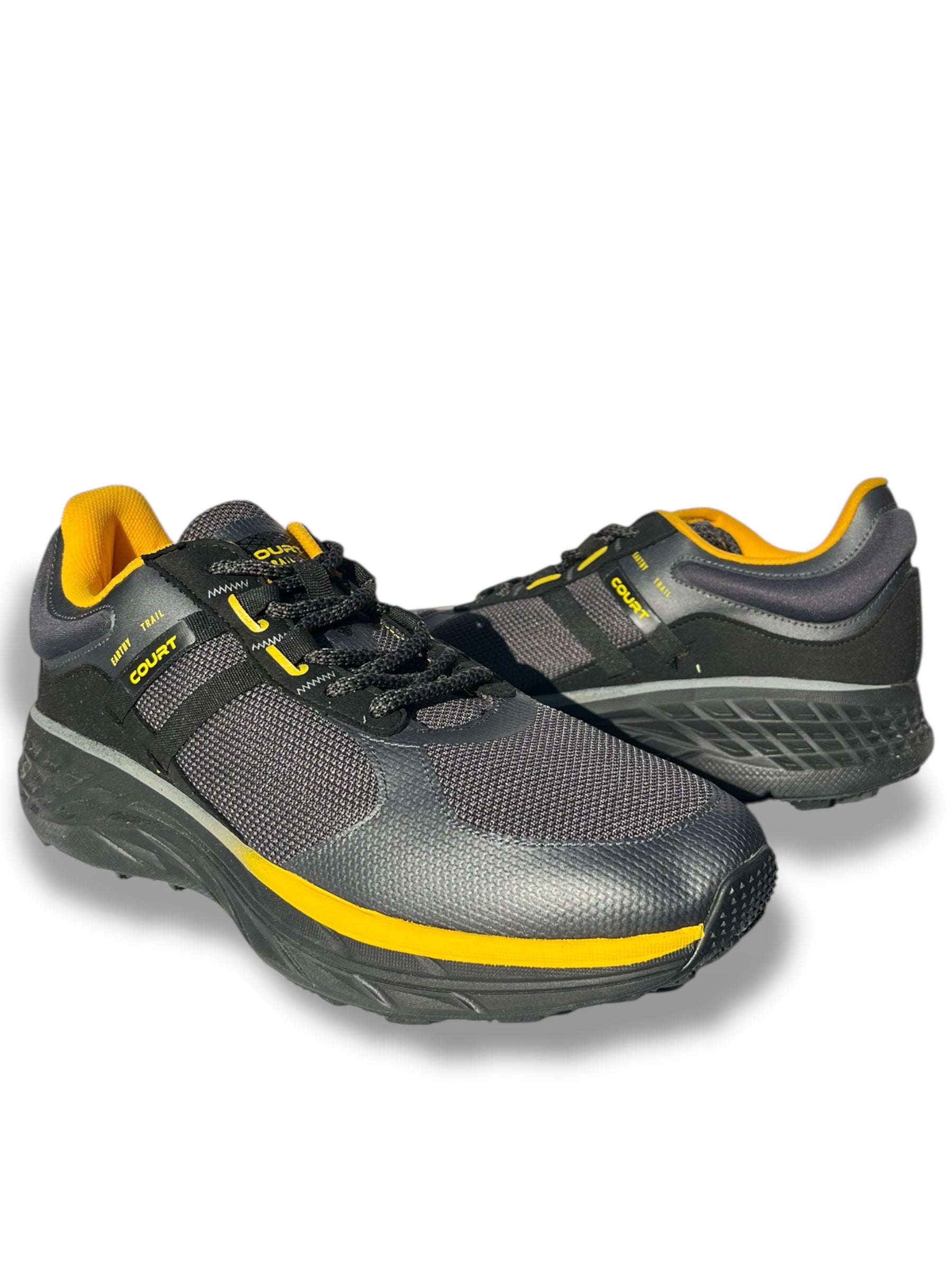 Teni Deportivo Court Caballero Gris y Amarillo 7691C