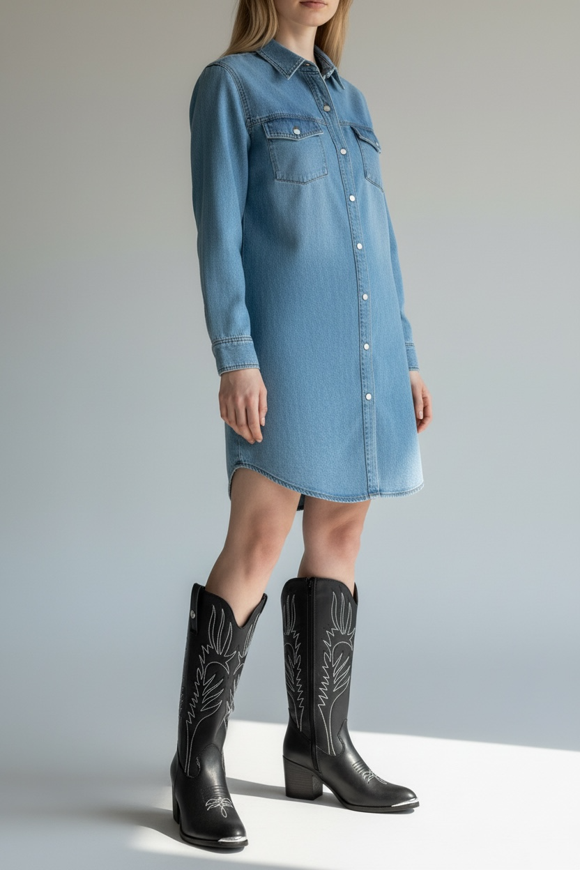 Bota Vaquera Bonnie Negro