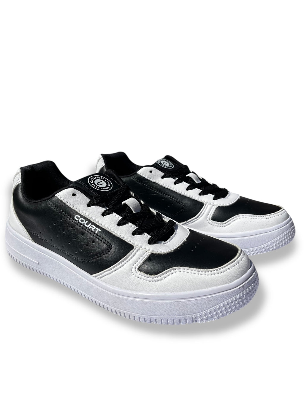 Teni Court Deportivo Piel Dama Blanco Negro 2378J