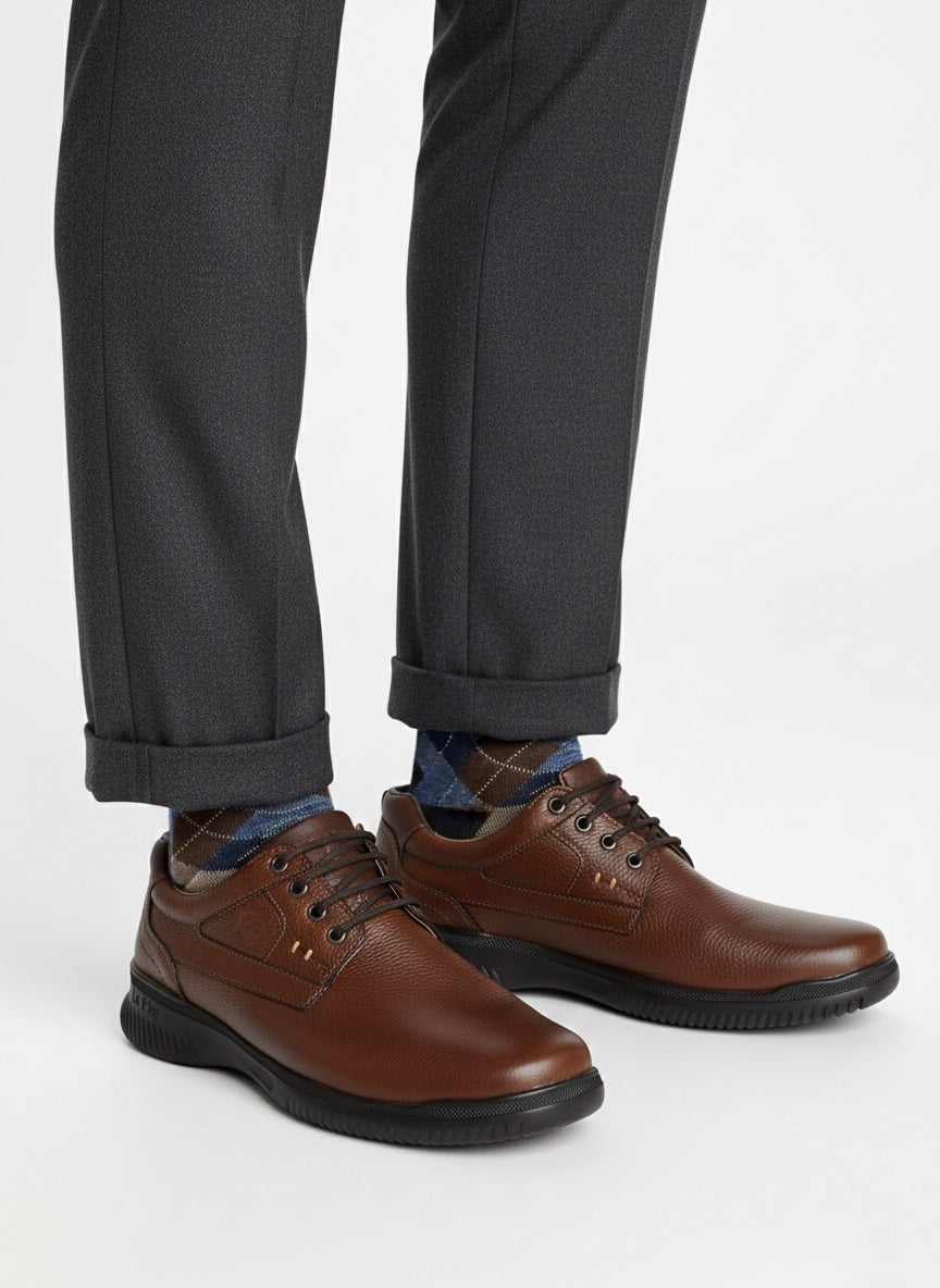 Zapato Casual Caballero Choclo Piel Café 413