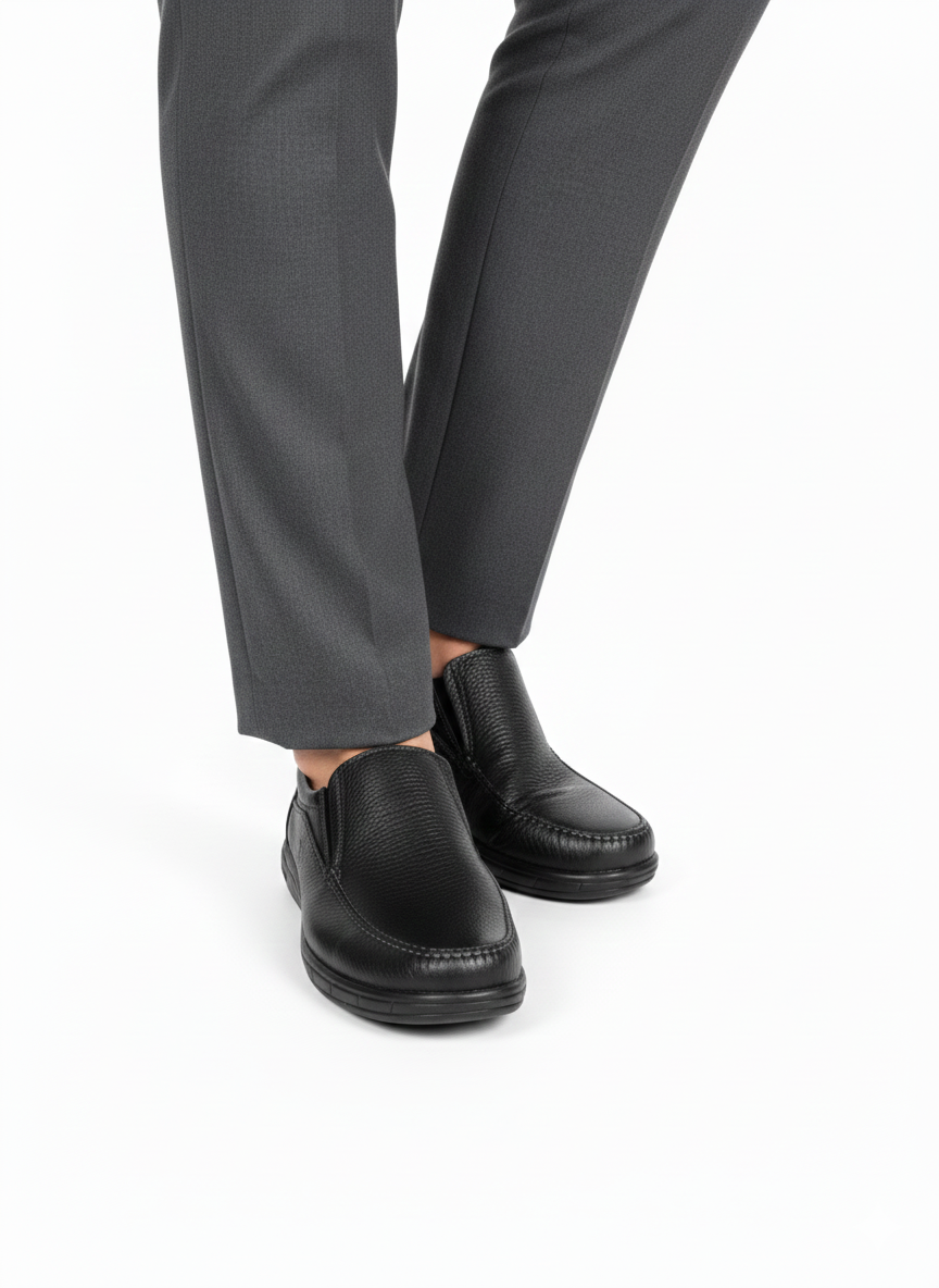 Zapato Casual Caballero Choclo Piel Negra 870