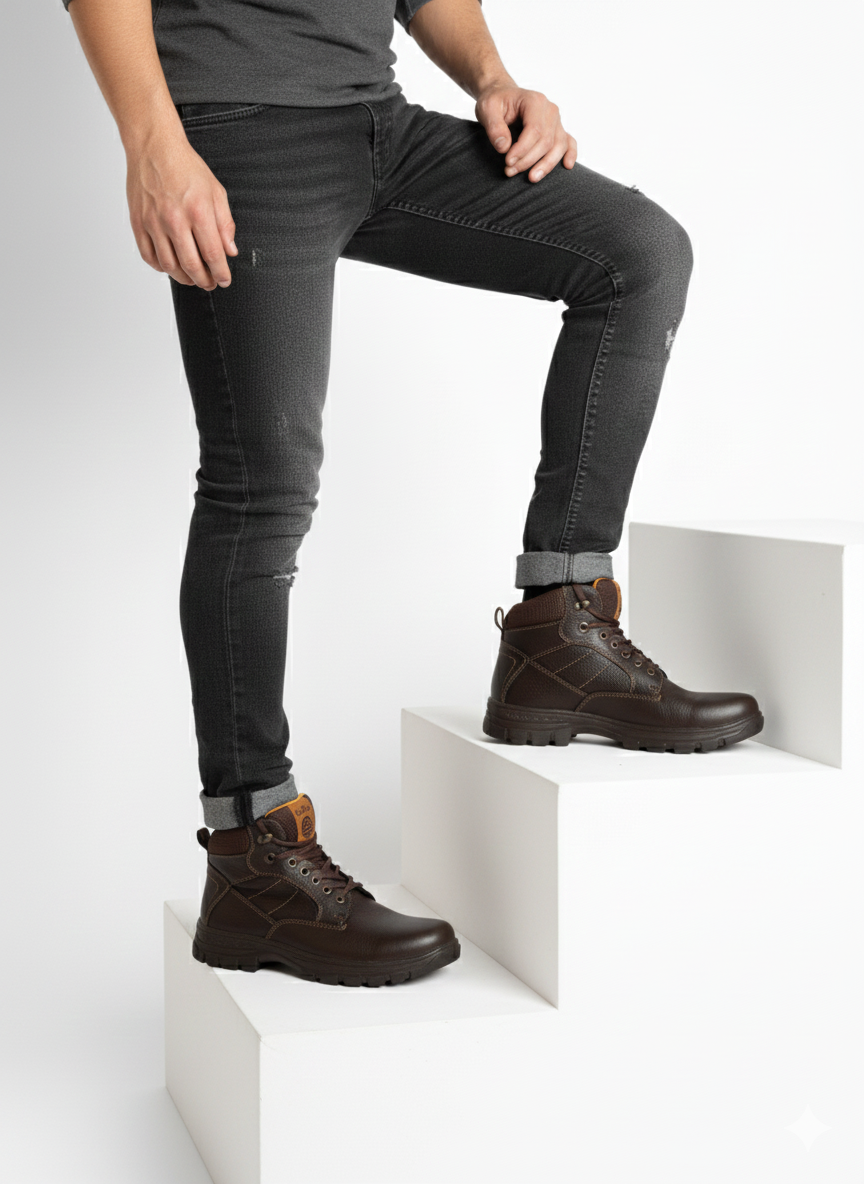 Bota Casual Caballero Piel Café 021