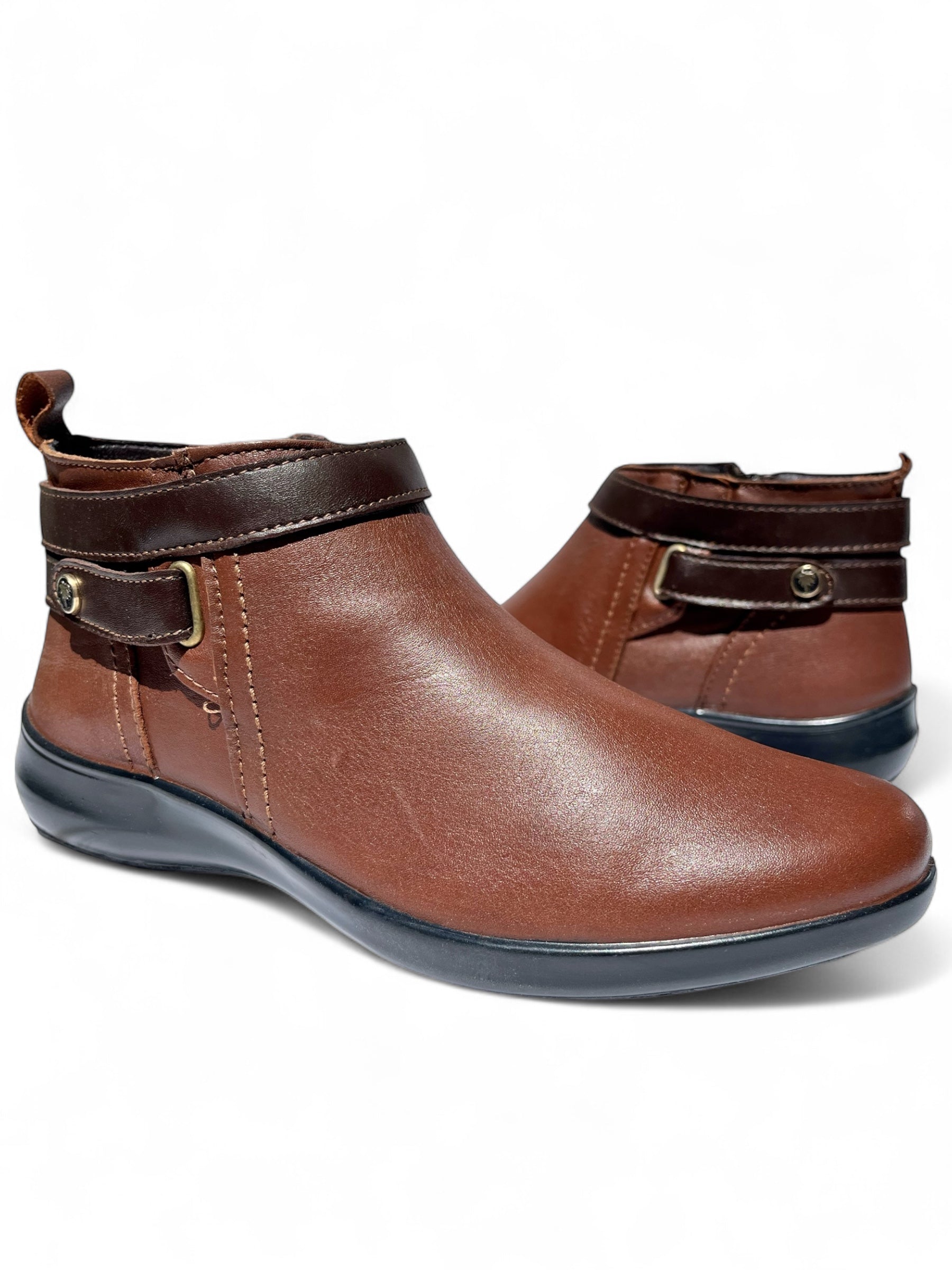 Bota Confort Mujer Piel Café 8030