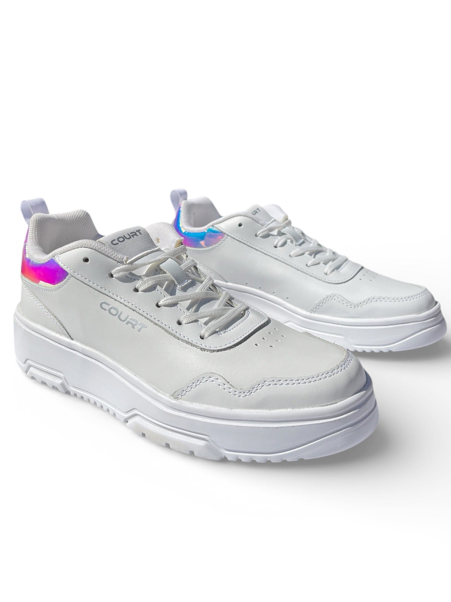 Teni Court Deportivo Piel Dama Blanco Tornasol 254J