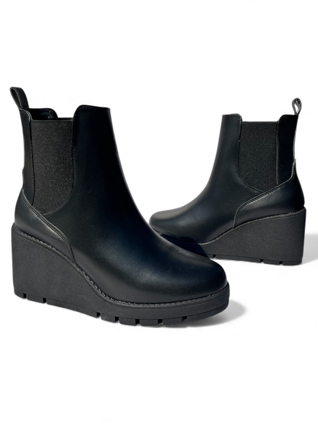 Bota Casual Mujer Negra tacón Puente