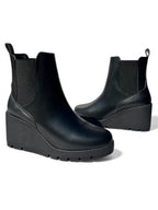 Bota Casual Mujer Negra tacón Puente