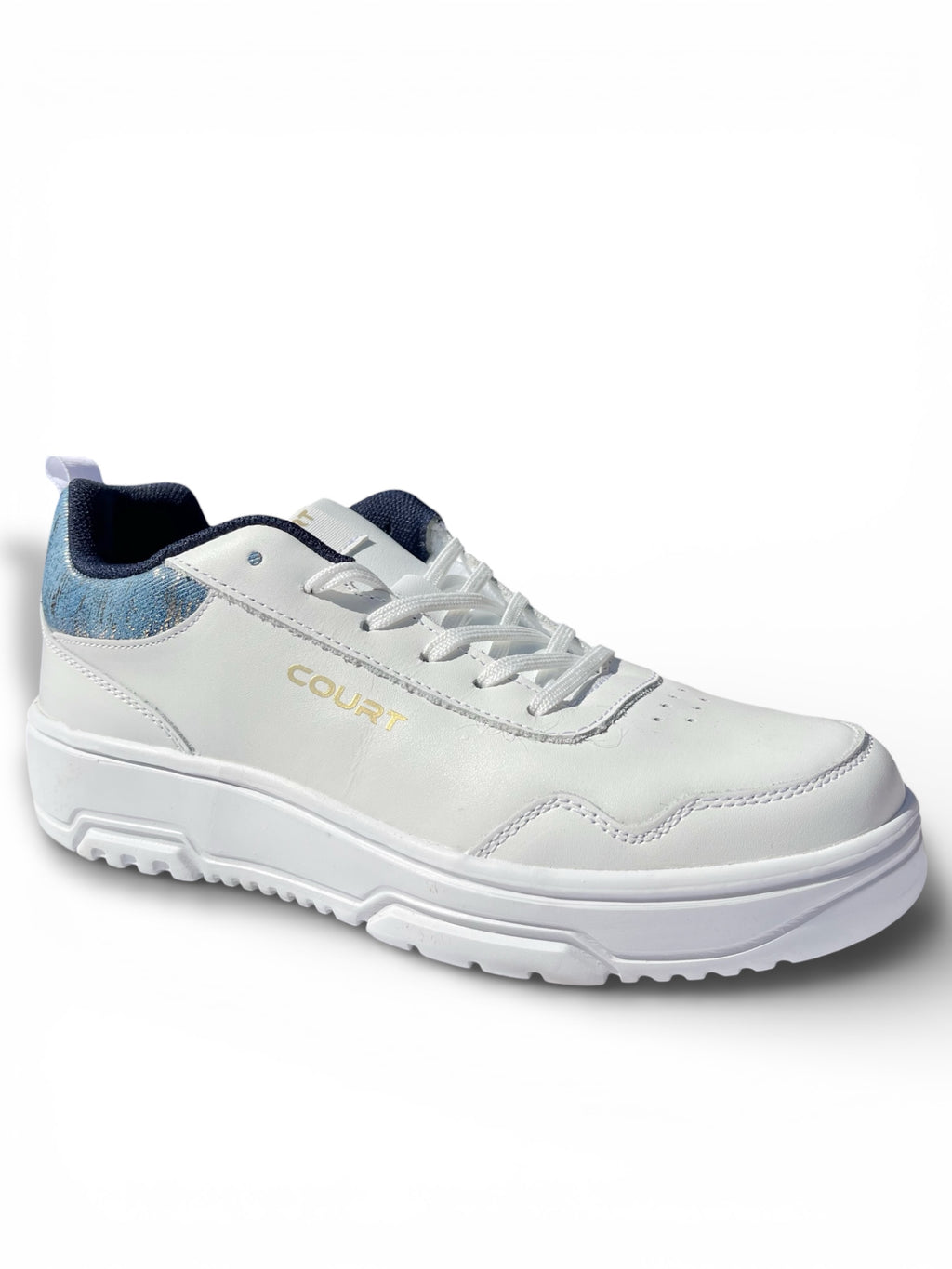 Teni Court Deportivo Piel Dama Blanco Marino 254J