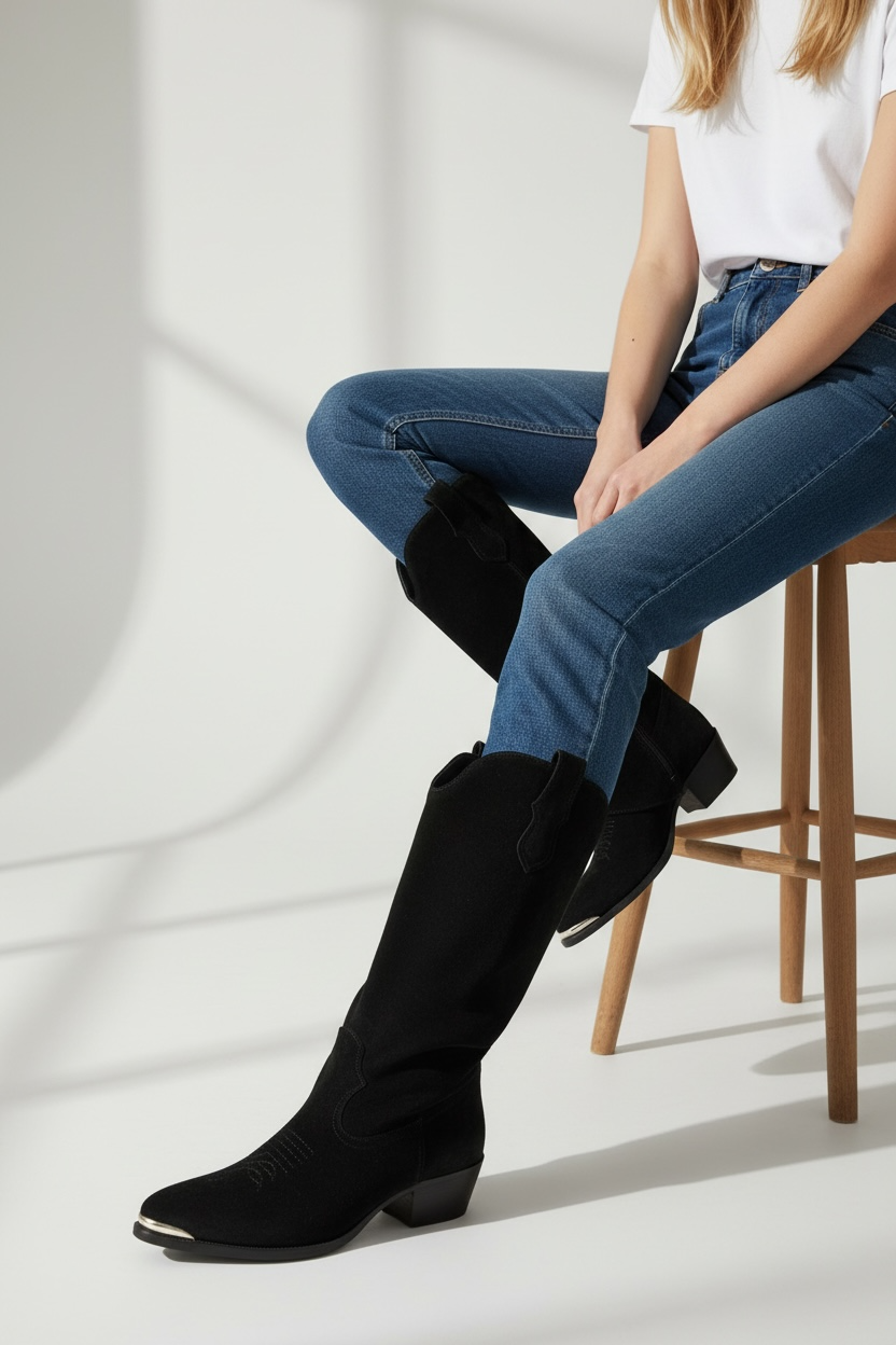 Bota Vaquera Blake Negro