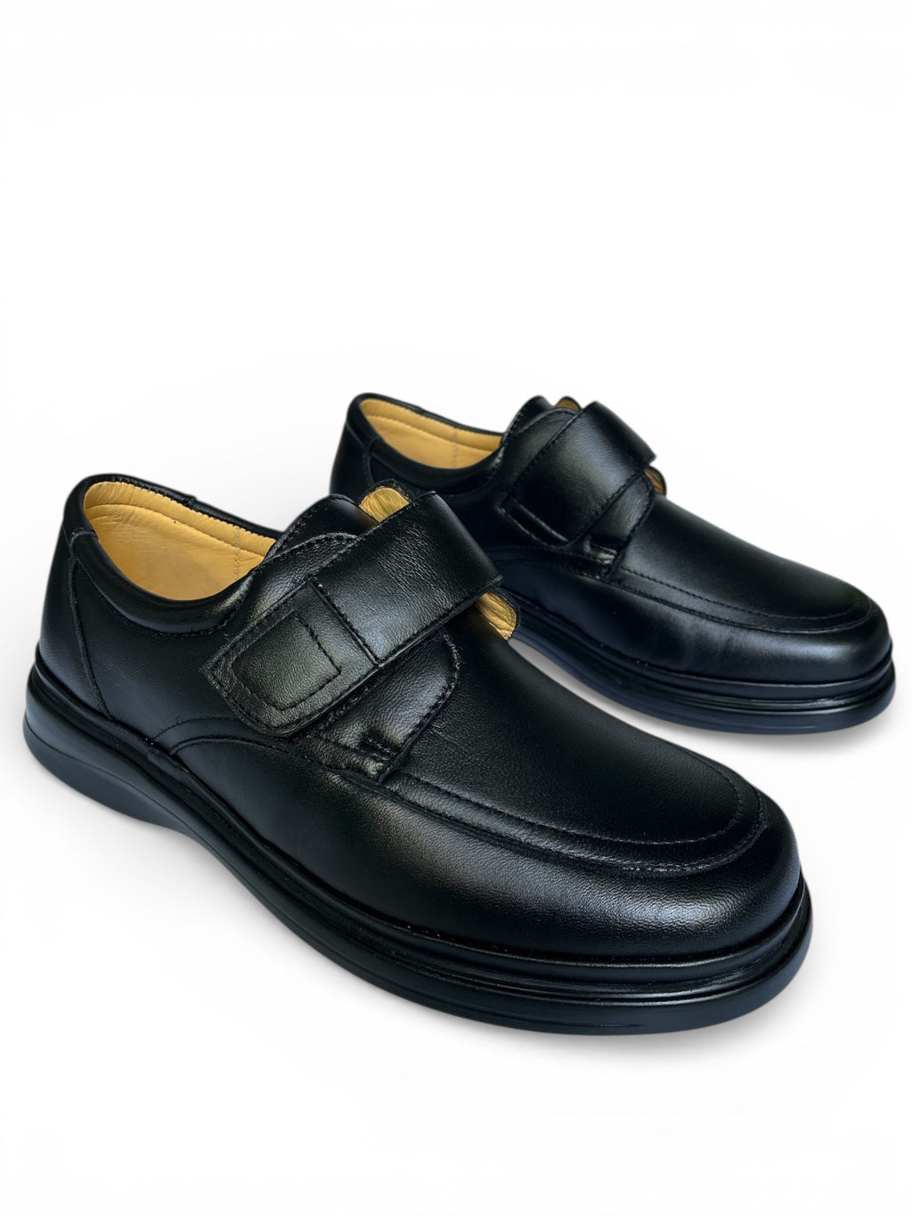 Zapato Casual Caballero para diabético Piel Suave Negro 005