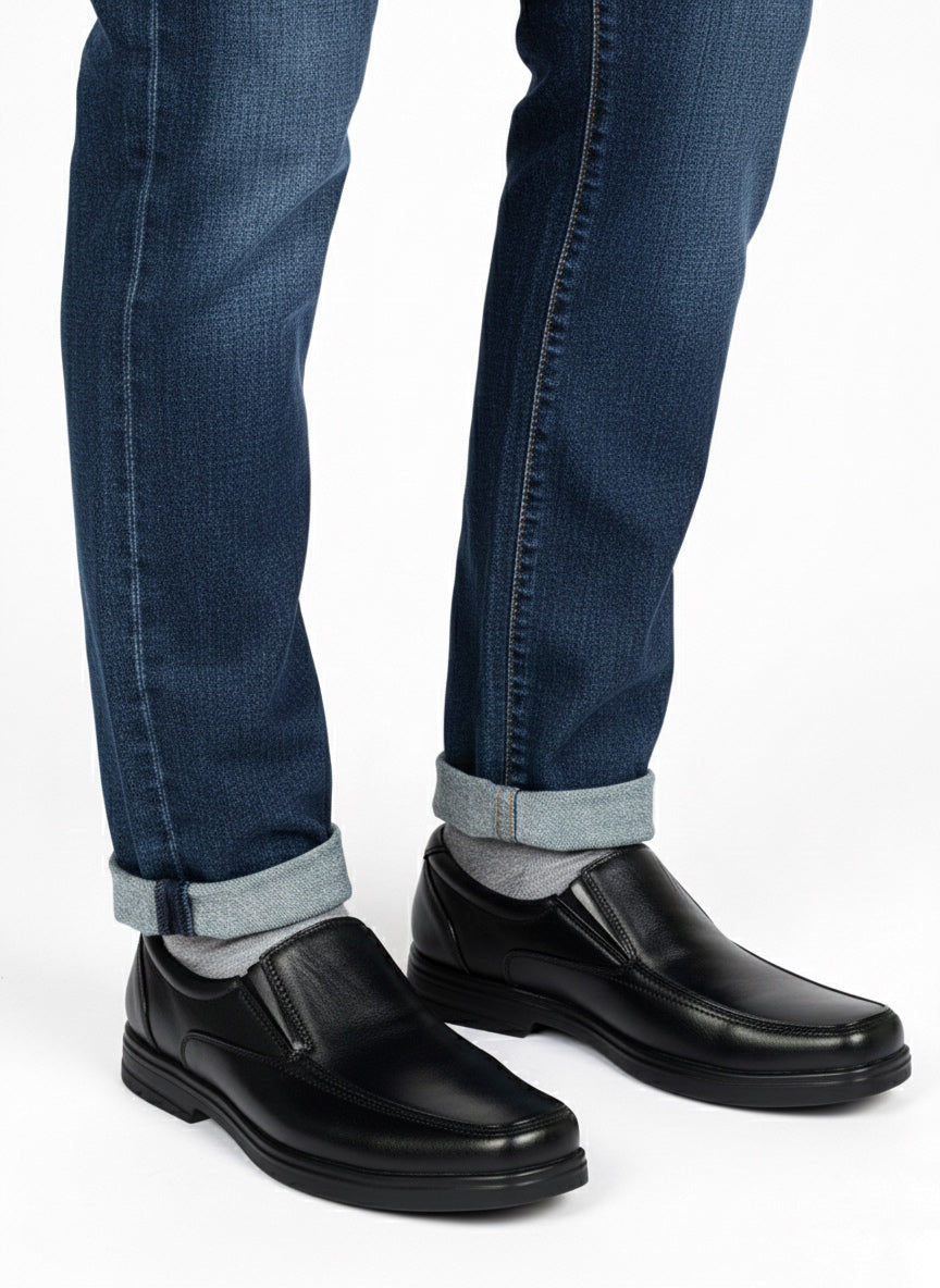 Zapato Casual Caballero Choclo Piel Negro 802