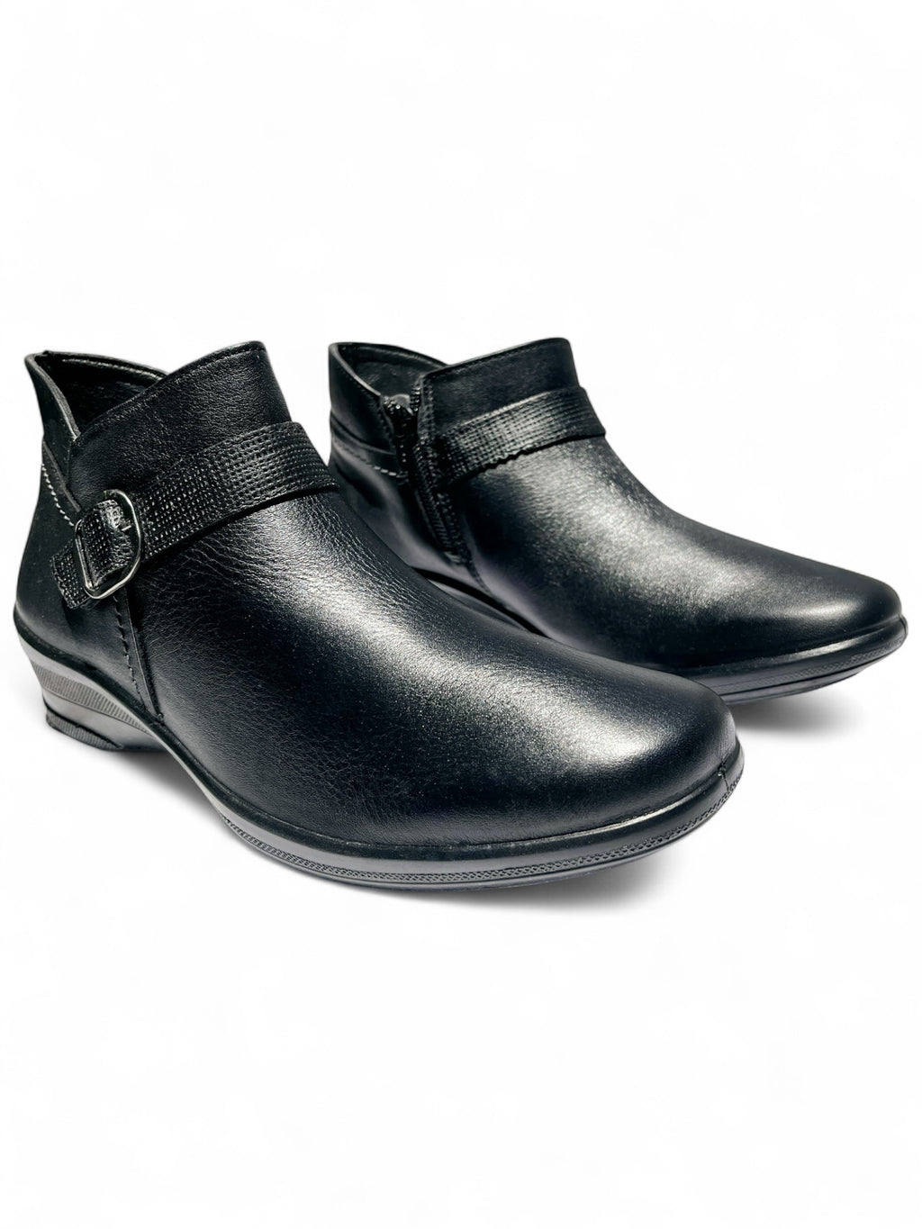 Bota Confort Mujer Piel Negra 8077