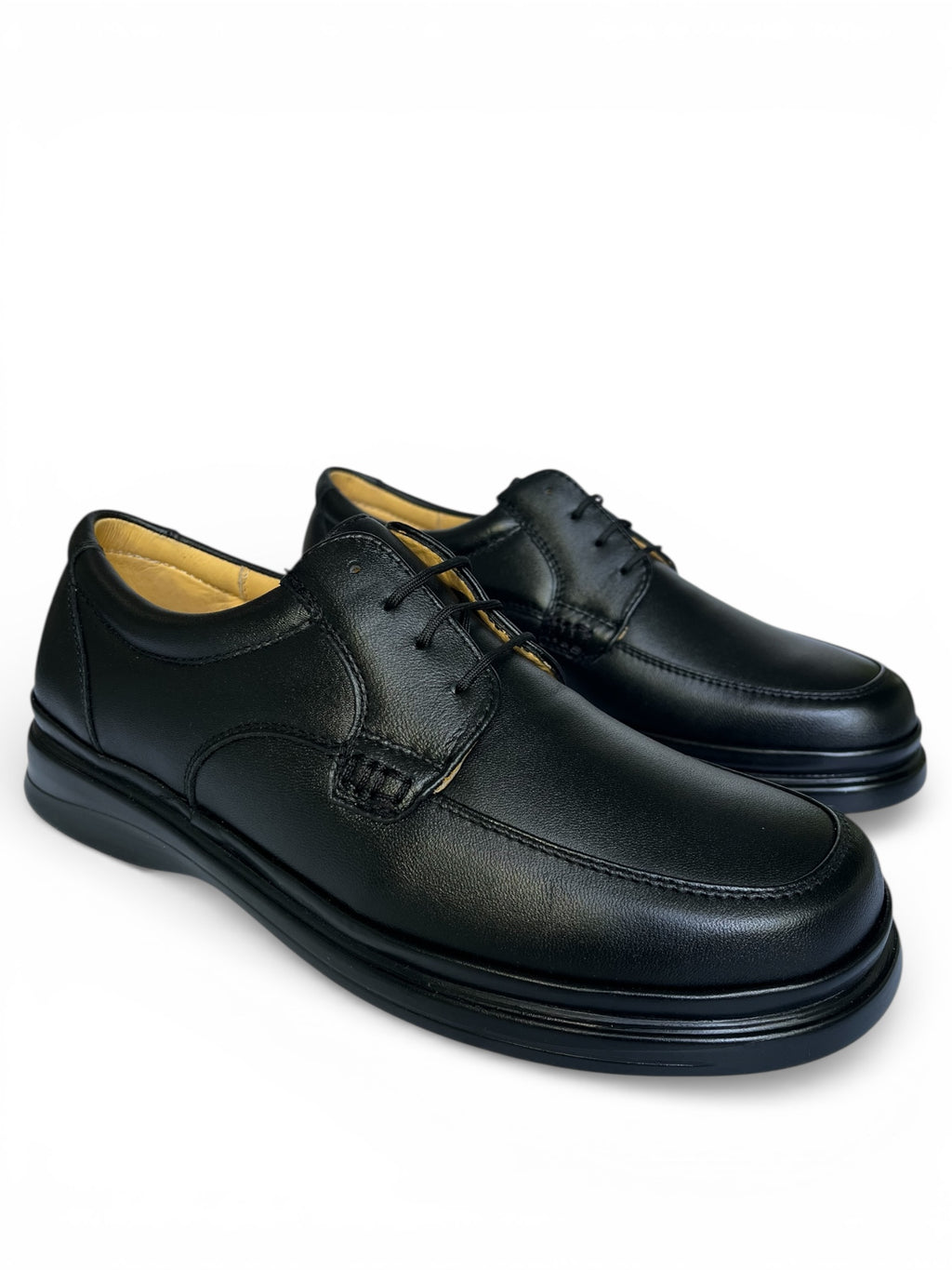 Zapato Casual Caballero para diabético Piel Suave Negro 001