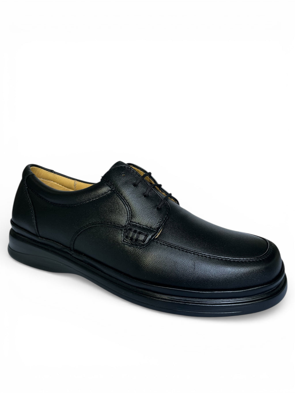 Zapato Casual Caballero para diabético Piel Suave Negro 001