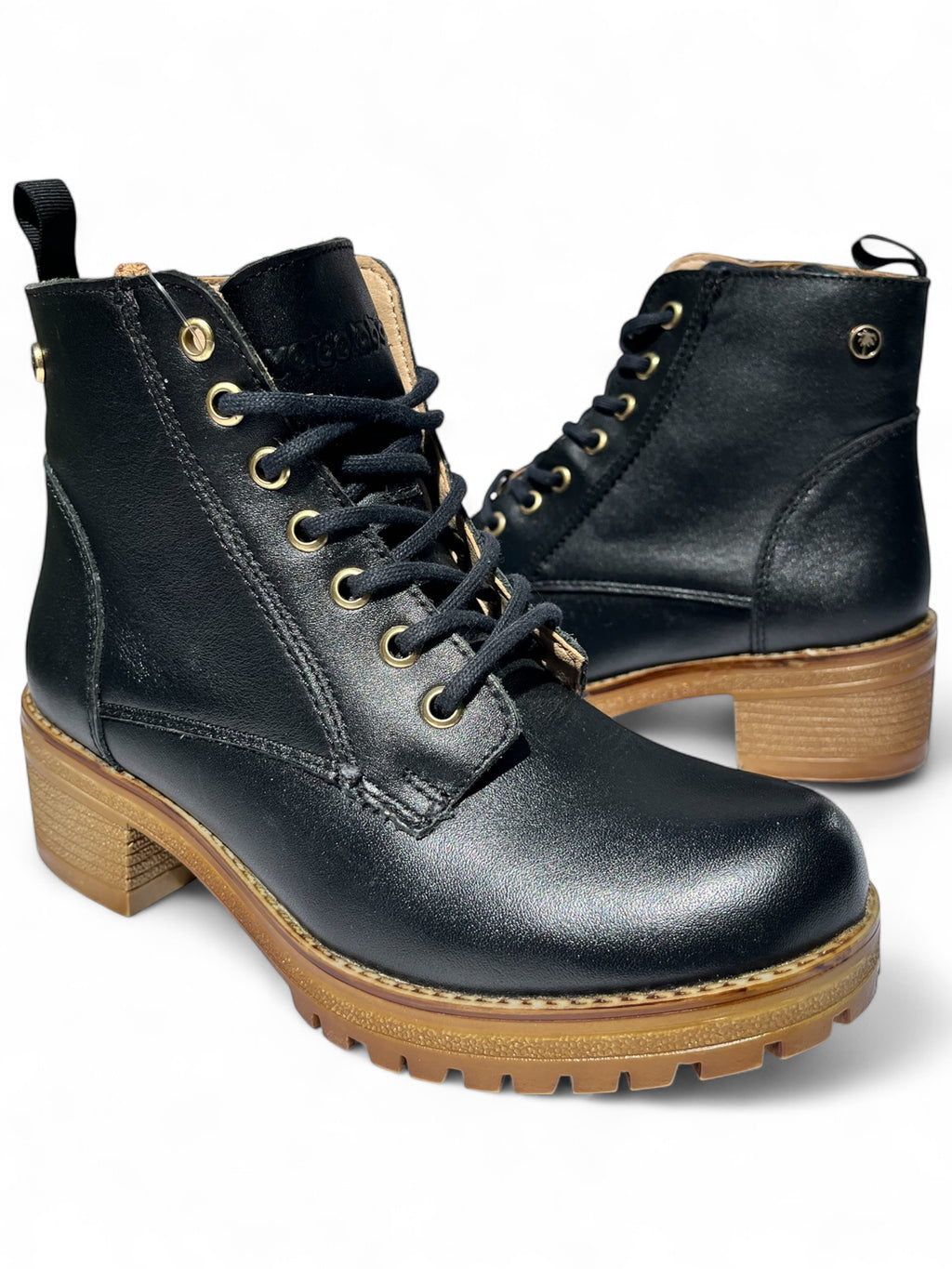 Bota Casual Mujer Piel Negra