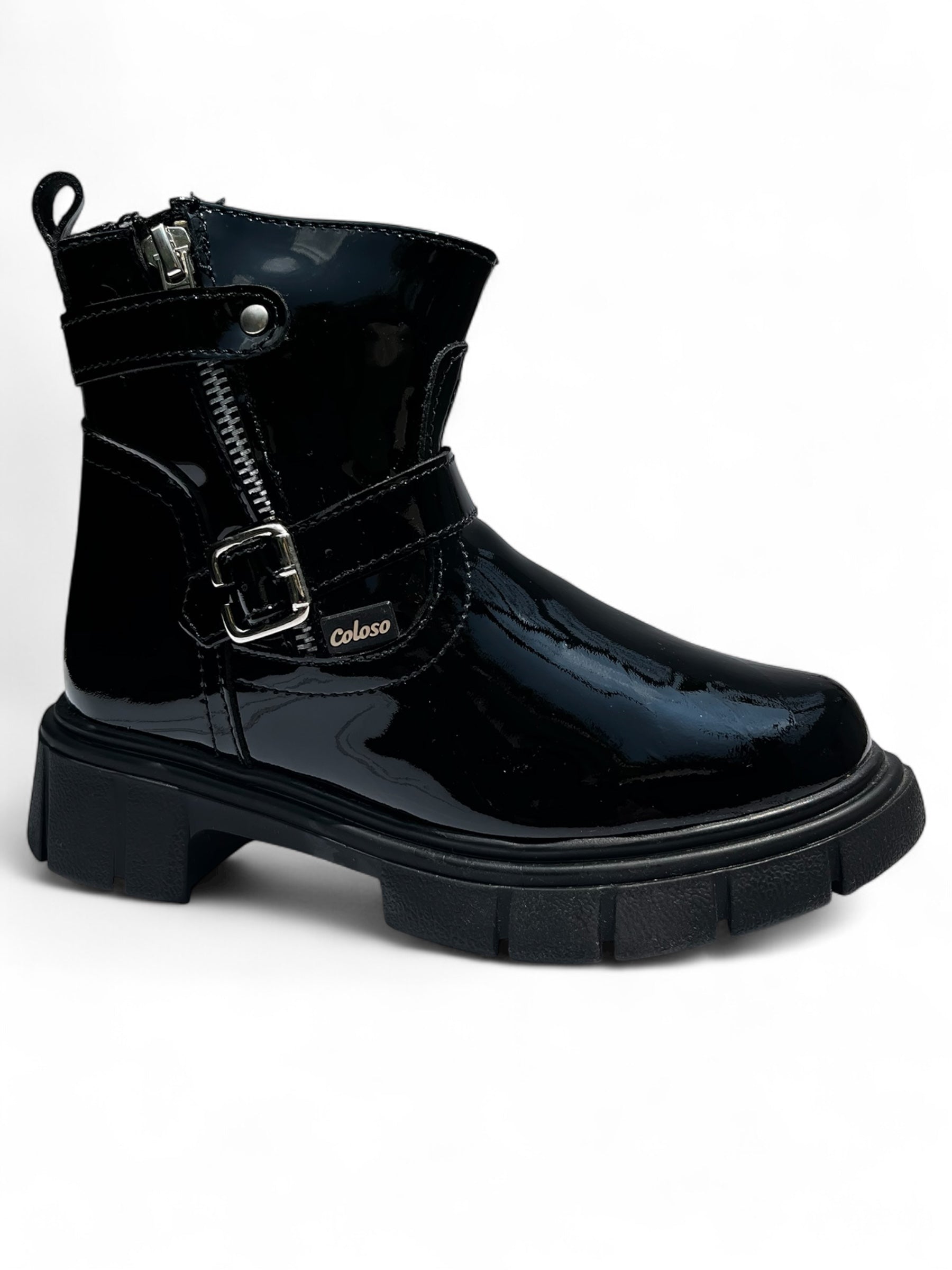 Bota Niña 7910 Charol Negro