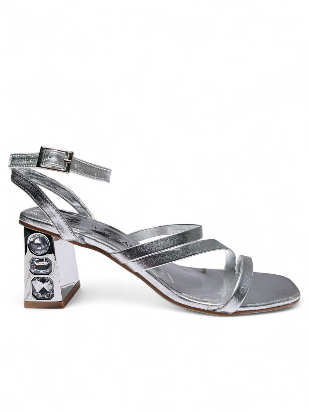 Sandalia Plata con cristales 5399
