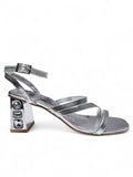 Sandalia Plata con cristales 5399
