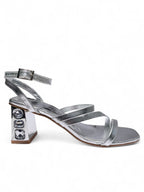 Sandalia Plata con cristales 5399