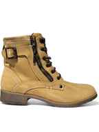 Bota Casual Mujer Piel Miel 6442