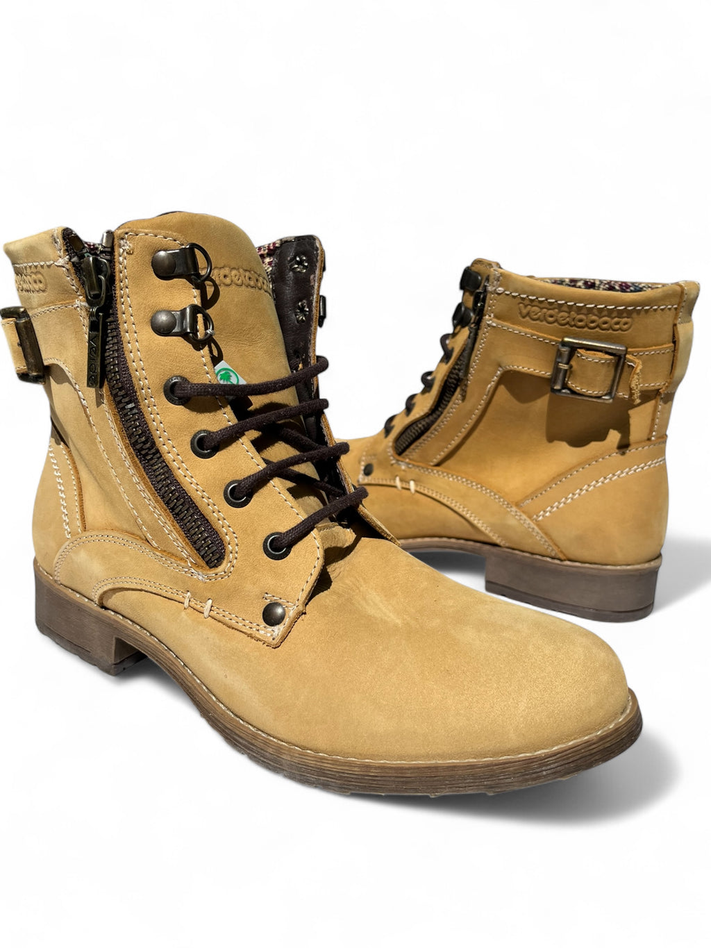 Bota Casual Mujer Piel Miel 6442