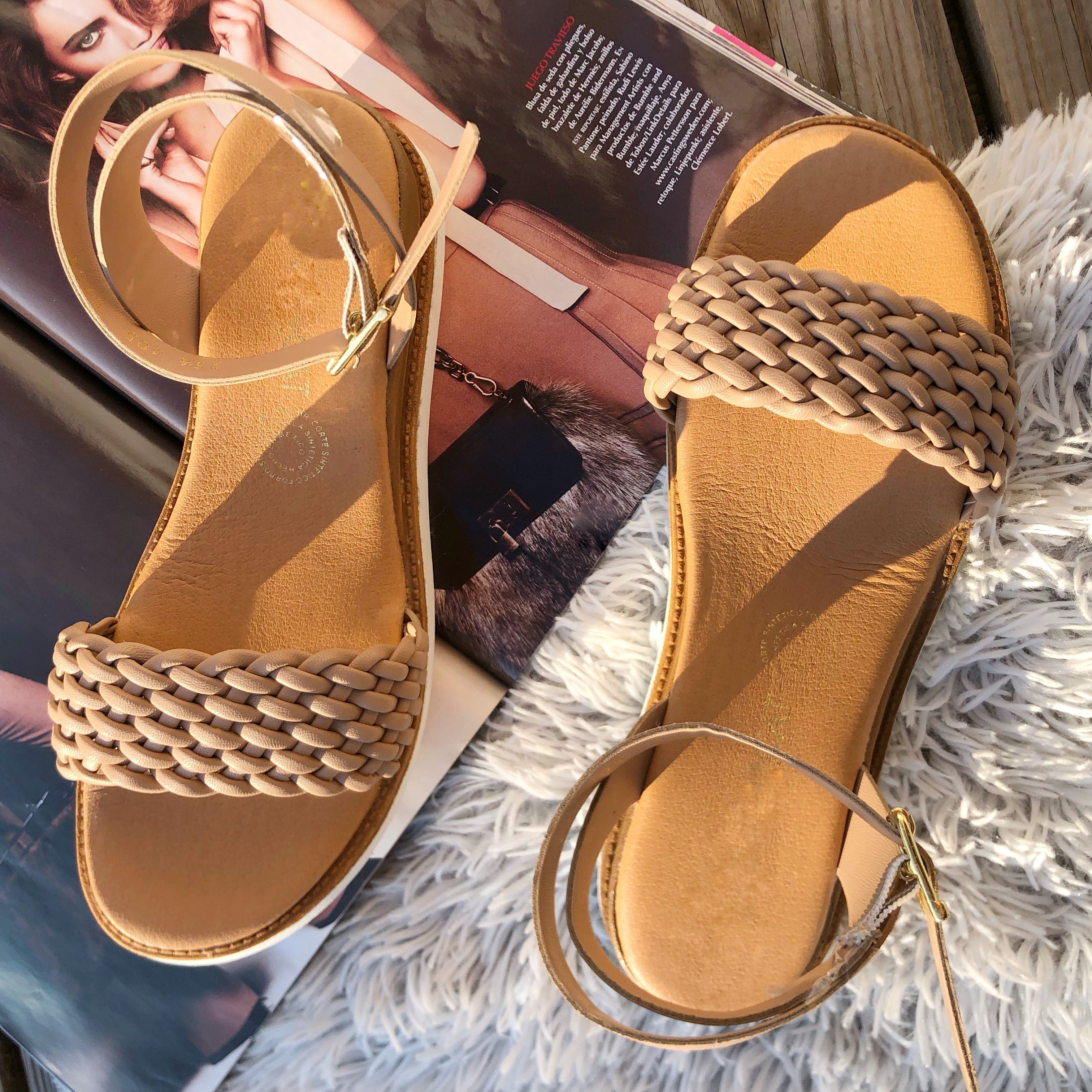 SANDALIA TRENZA  NUDE