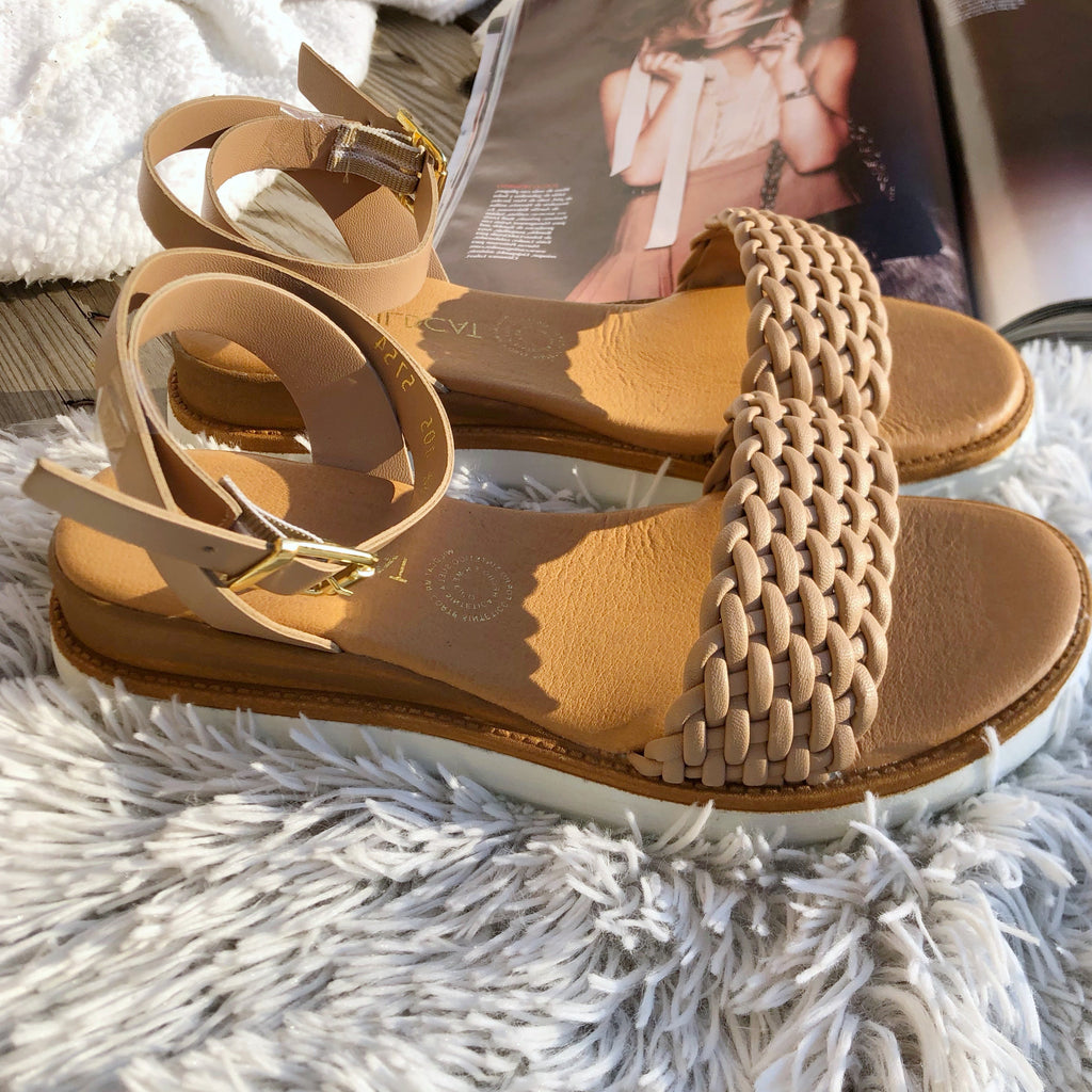 SANDALIA TRENZA  NUDE