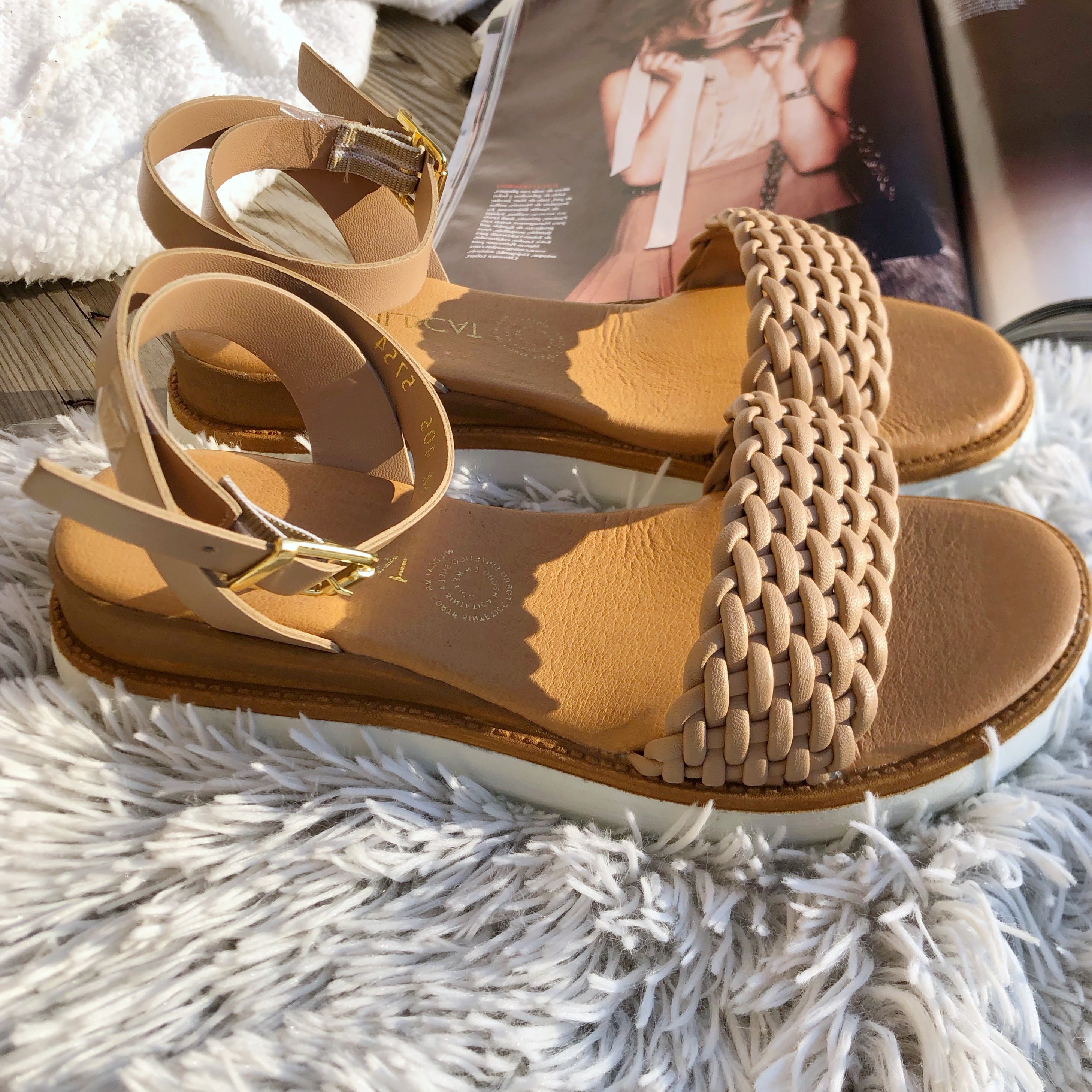 SANDALIA TRENZA  NUDE