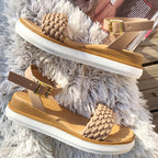 SANDALIA TRENZA  NUDE