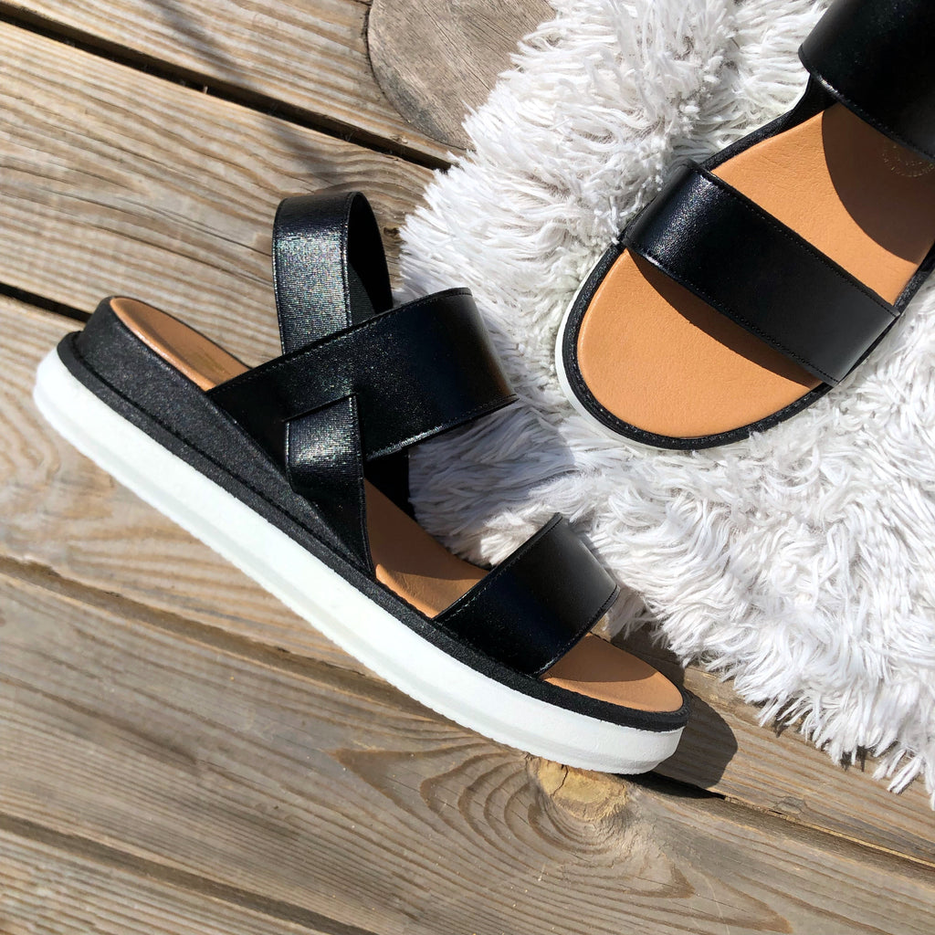 SANDALIA MOCTEZUMA NEGRA