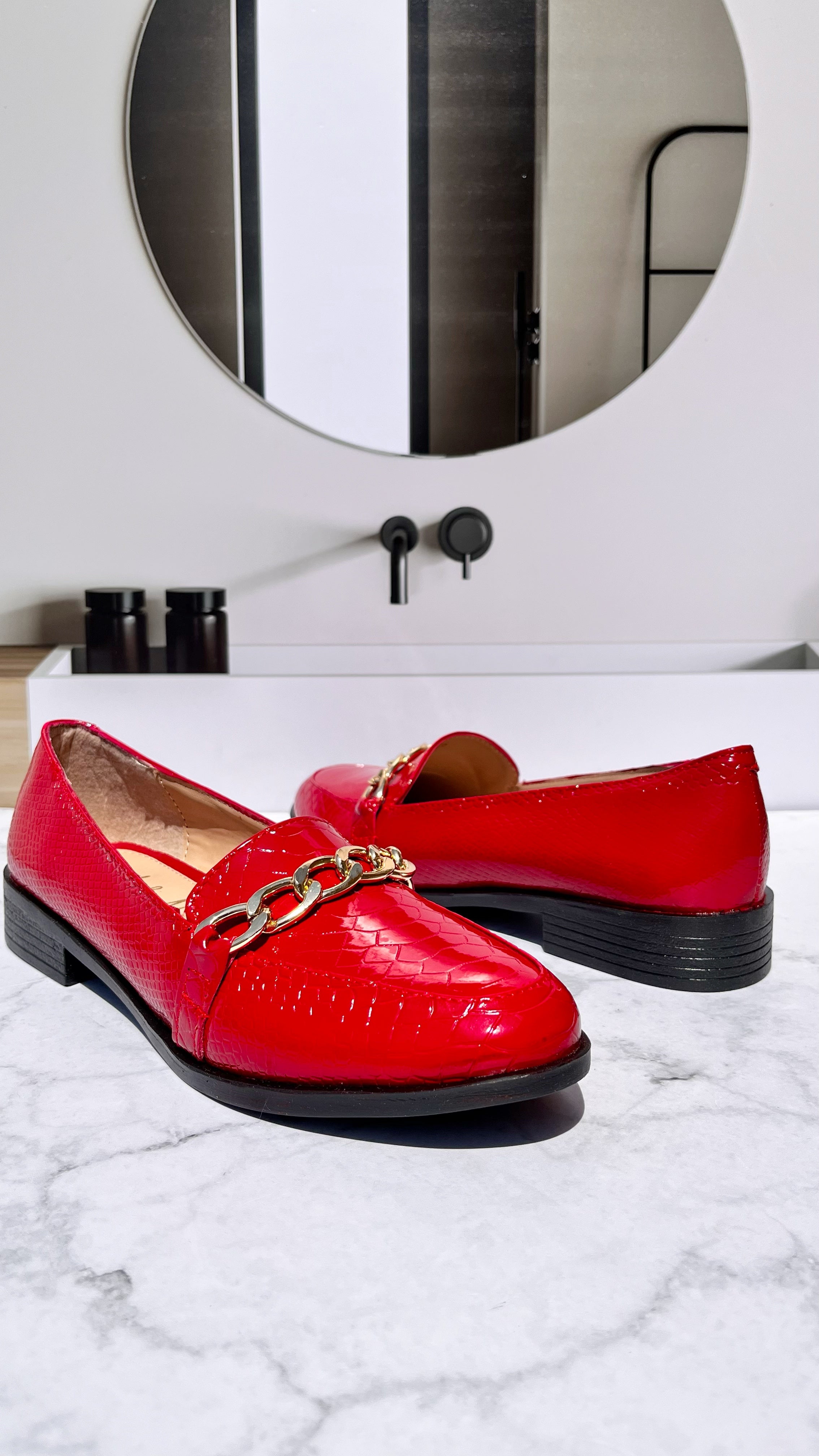 Mocasín Loreta Rojo