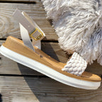 SANDALIA TRENZA  LATTE