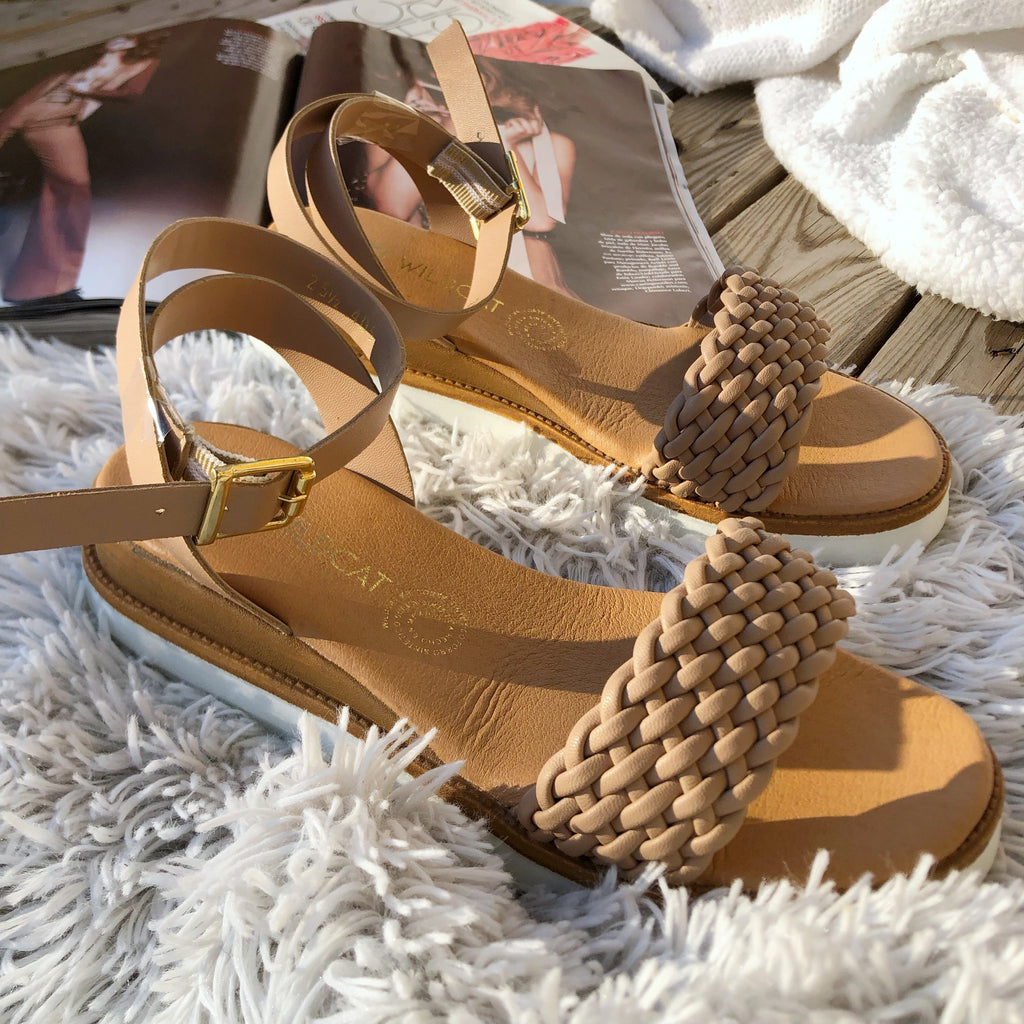 SANDALIA TRENZA  NUDE