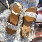 SANDALIA TRENZA  LATTE